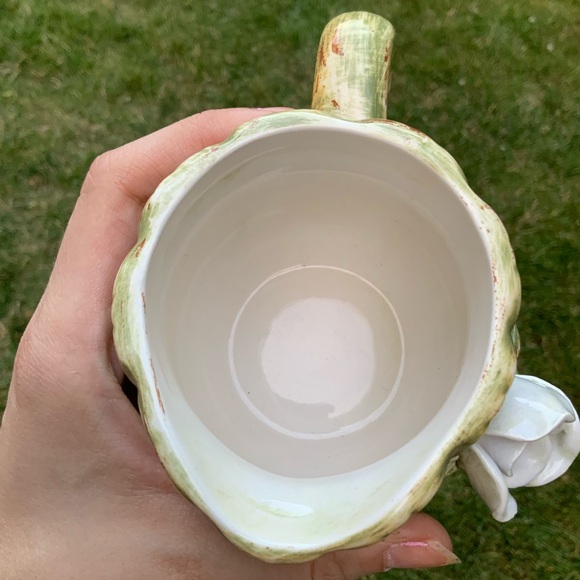 Vintage Cottagecore Whimsical Flower Rustic Forest Ceramic Creamer Sugar Set - Picture 13 of 15